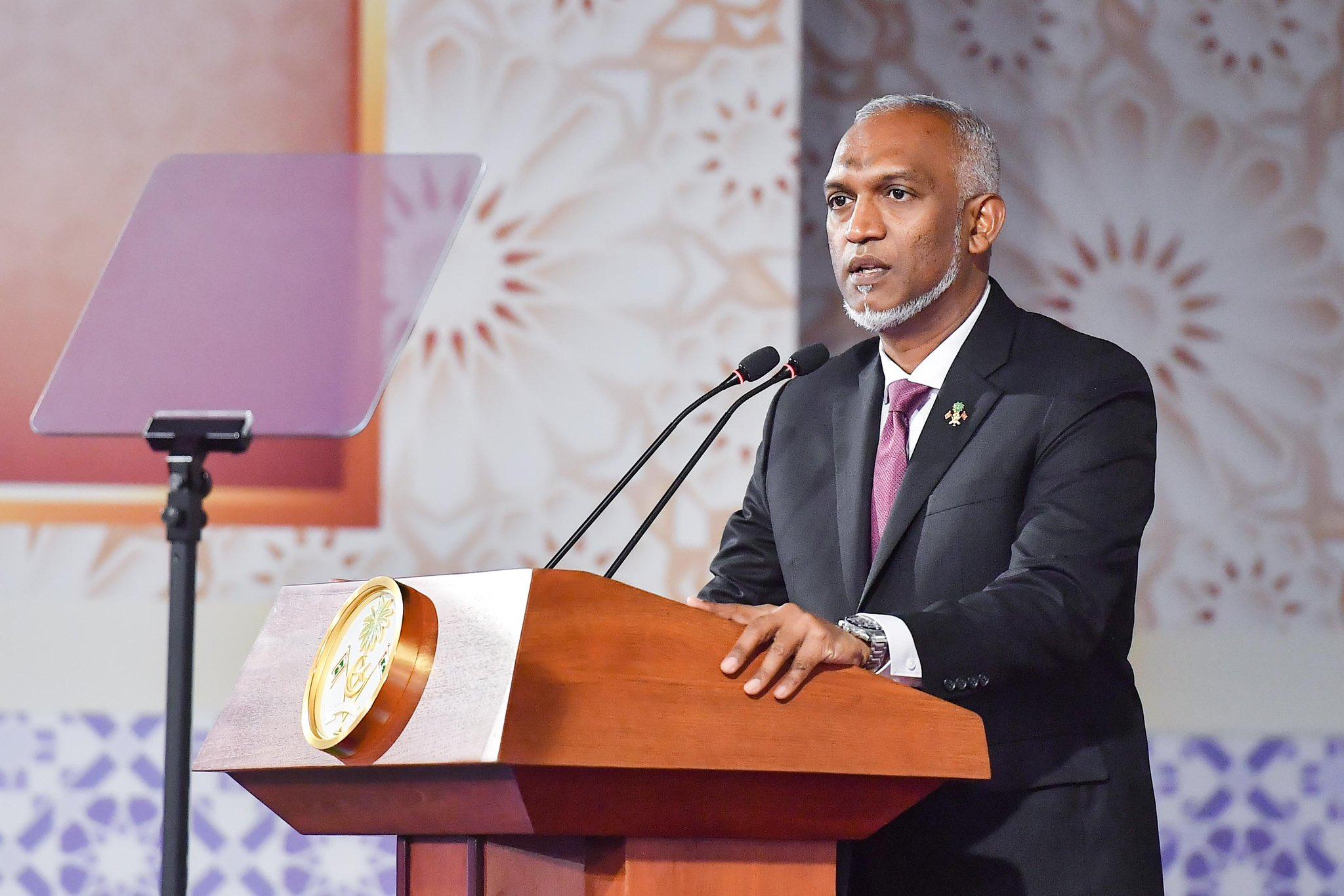 ރާއްޖެ އިސްލާމްވި ދުވަހުގެ ރަސްމީ ޖަލްސާގައި ރައީސް ވާހަކަފުޅު ދައްކަވަނީ -- ފޮޓޯ/ ރައީސް އޮފީސް