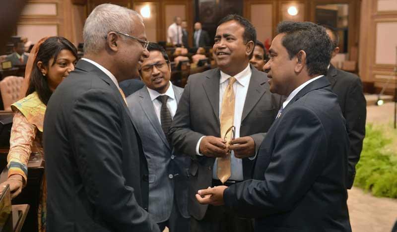 ރައީސް ޔާމީން ވެރިކަމުގައި ހުންނެވި ދުވަސްވަރު، މަޖިލީހަށް ބަޔާން ހުށަހެޅުއްވި ޖަލްސާއެއްގައި ރައީސް ސޯލިޙުއާ ވާހަކަފުޅު ދައްކަވަނީ