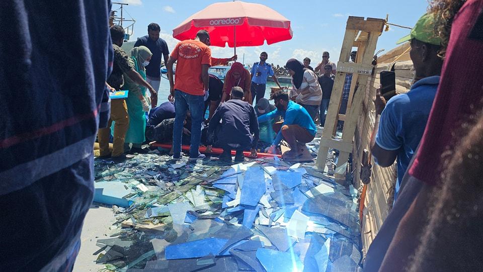 ފުވައްމުލައް ސިޓީގައި މިއަދު ހިނގި ހާދސާ. ފޮޓޯ--/ ރަށި ކަބަރޮ