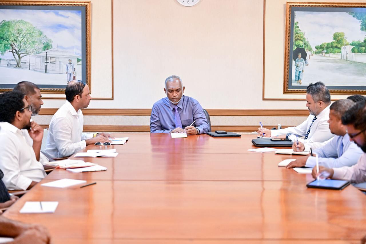 President Dr Mohammed Muizu at Today's Meeting--- Photo/Presidents Office