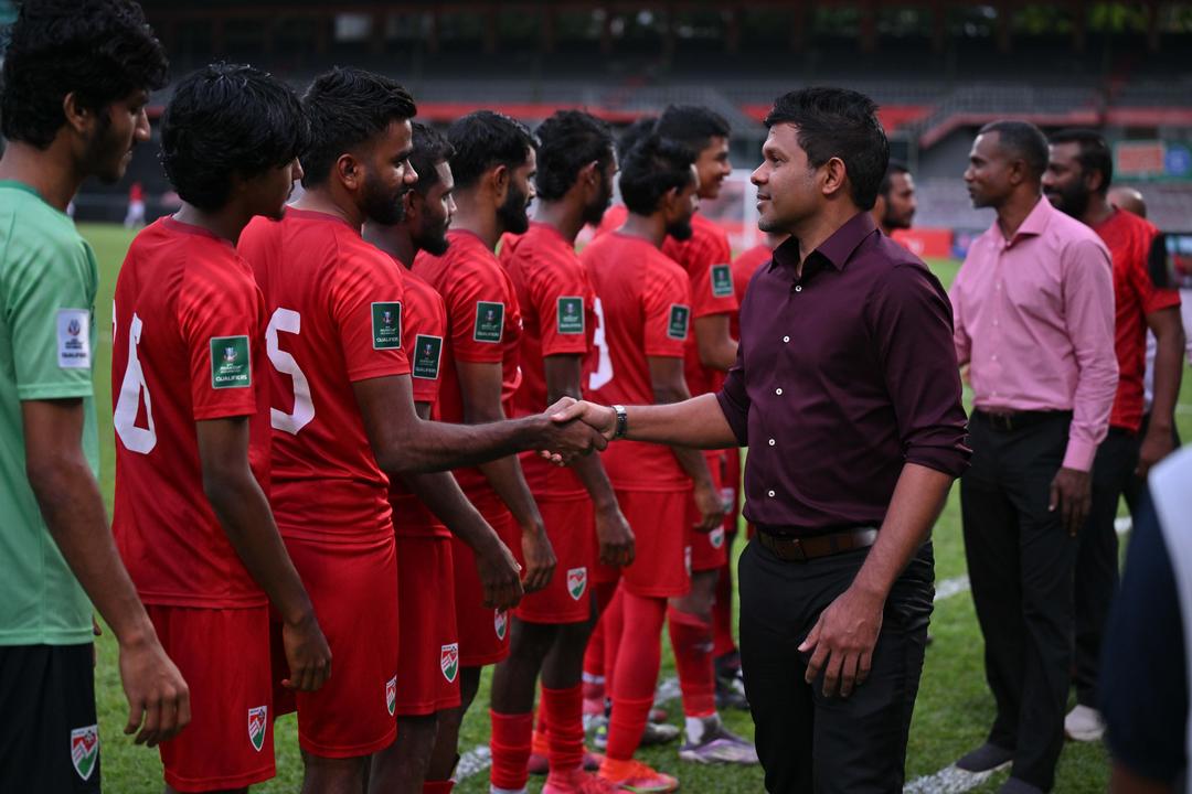  އޭ.އެފް.ސީ އޭޝިއަންކަޕް ކޮލިފިކޭޝަންގައި މިއަދު ހަވީރު ބައްދަލުކުރި މެޗު ނައިބު ރައީސް ޝަރަފުވެރިކޮށްދެއްވައިފި