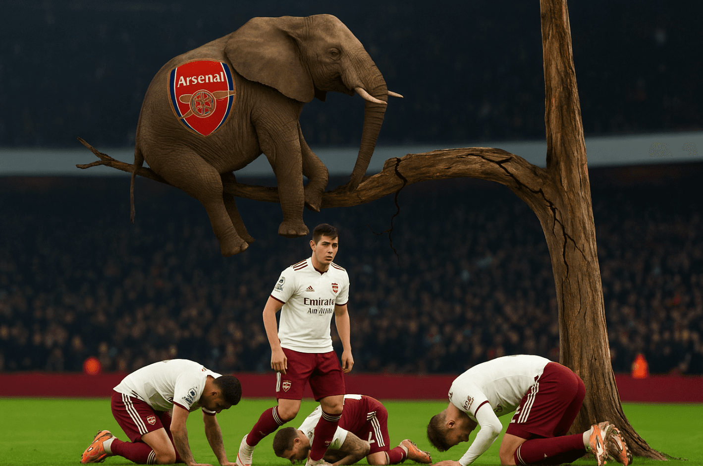 ތިންމަސްފަހުން އެލިފަންޓް އަރައިއޮތް ގަހުގެގޮފިތަކަށް ކެތްނުވެ ރެނދުލާންފަށައިފި