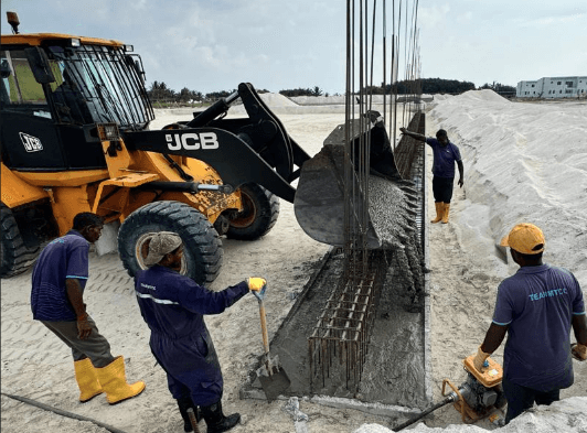 ހއ. އަތޮޅު ހޮސްޕިޓަލްގެ އައު އިމާރާތުގެ ކޮންކްރީޓް މަސައްކަތް ފަށައިފި