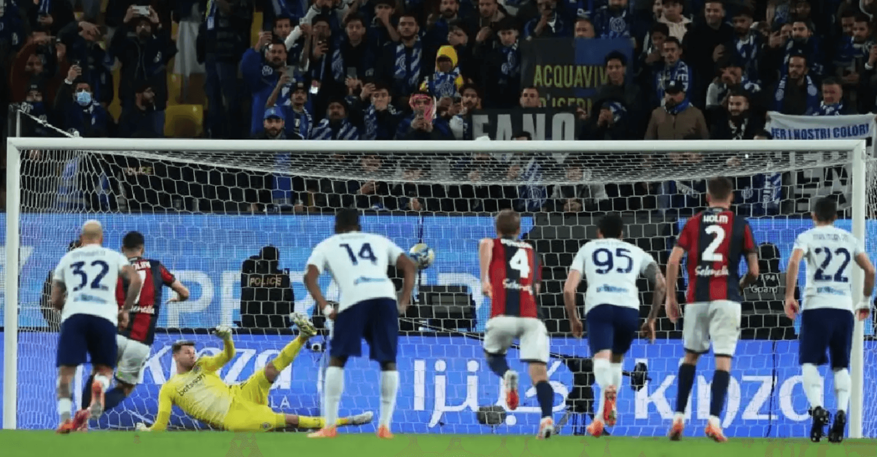 ޕެނަލްޓީ ޖަހައިގެން އިންޓަރ ބަލިކޮށް ބޮލޯނިއާ ކޮޕާއިޓާލިއާ ފައިނަލަށް