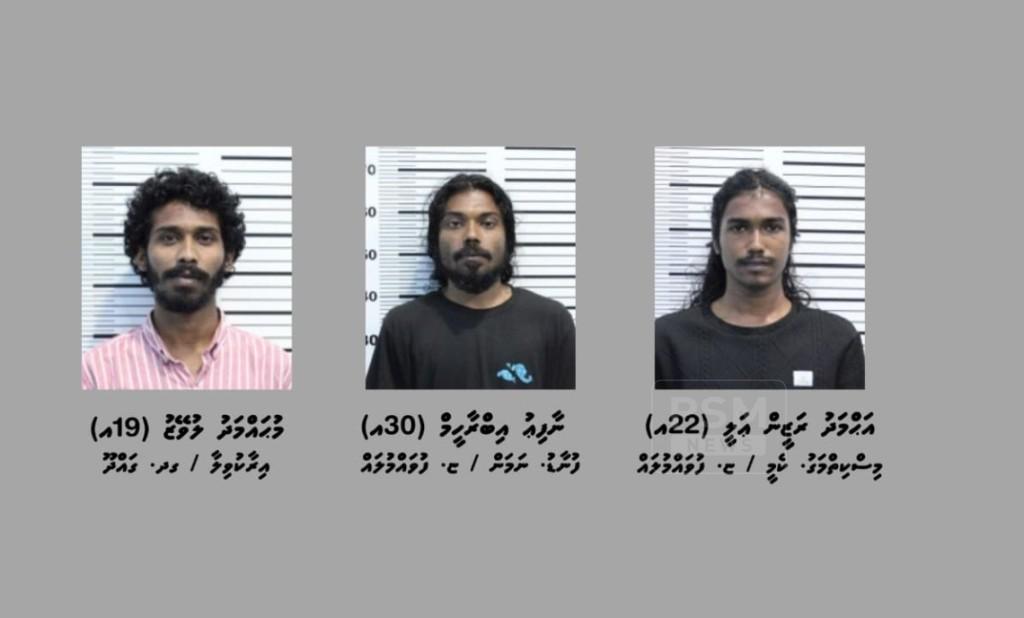 ފުލުހަކަށް ހަމަލާދިނުމުގެ މައްސަލައެއްގައި ތިން މީހަކު ހައްޔަރުކޮށްފި