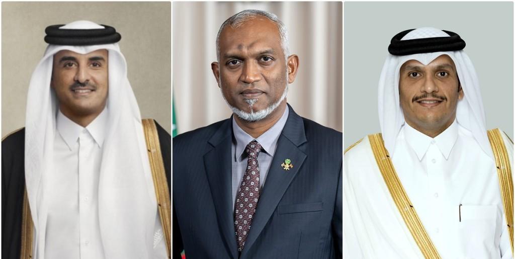 ޤަޠަރުގެ ޤައުމީ ދުވަހުގެ ތަހުނިޔާ، އެޤައުމުގެ އަމީރާއި ބޮޑުވަޒީރަށް ރައީސް ފޮނުއްވައިފި