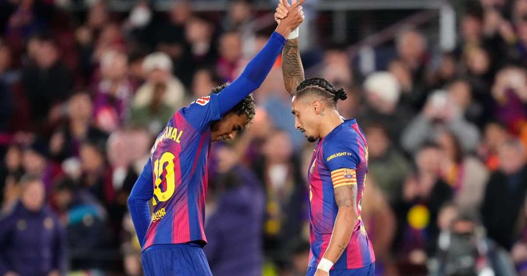 ރަފީނިޔާގެ ދެގޯލާއެކު ބާސެލޯނާ ތާވަލުގެ އެއްވަނައިގައި 7  ޕޮއިންޓްގެ ލީޑެއް