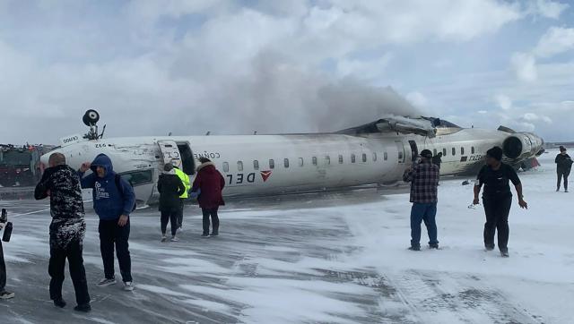 Delta Air Lines Plane Overturns at Toronto Airport, 18 Injured