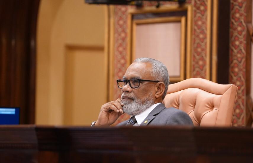 ރައްޔިތުންގެ މަޖިލީހުގެ ރައީސް ޢަބްދުލްރަހީމް ޢަބްދުﷲ -- ފޮޓޯ: ރައްޔިތުންގެ މަޖިލީސް
