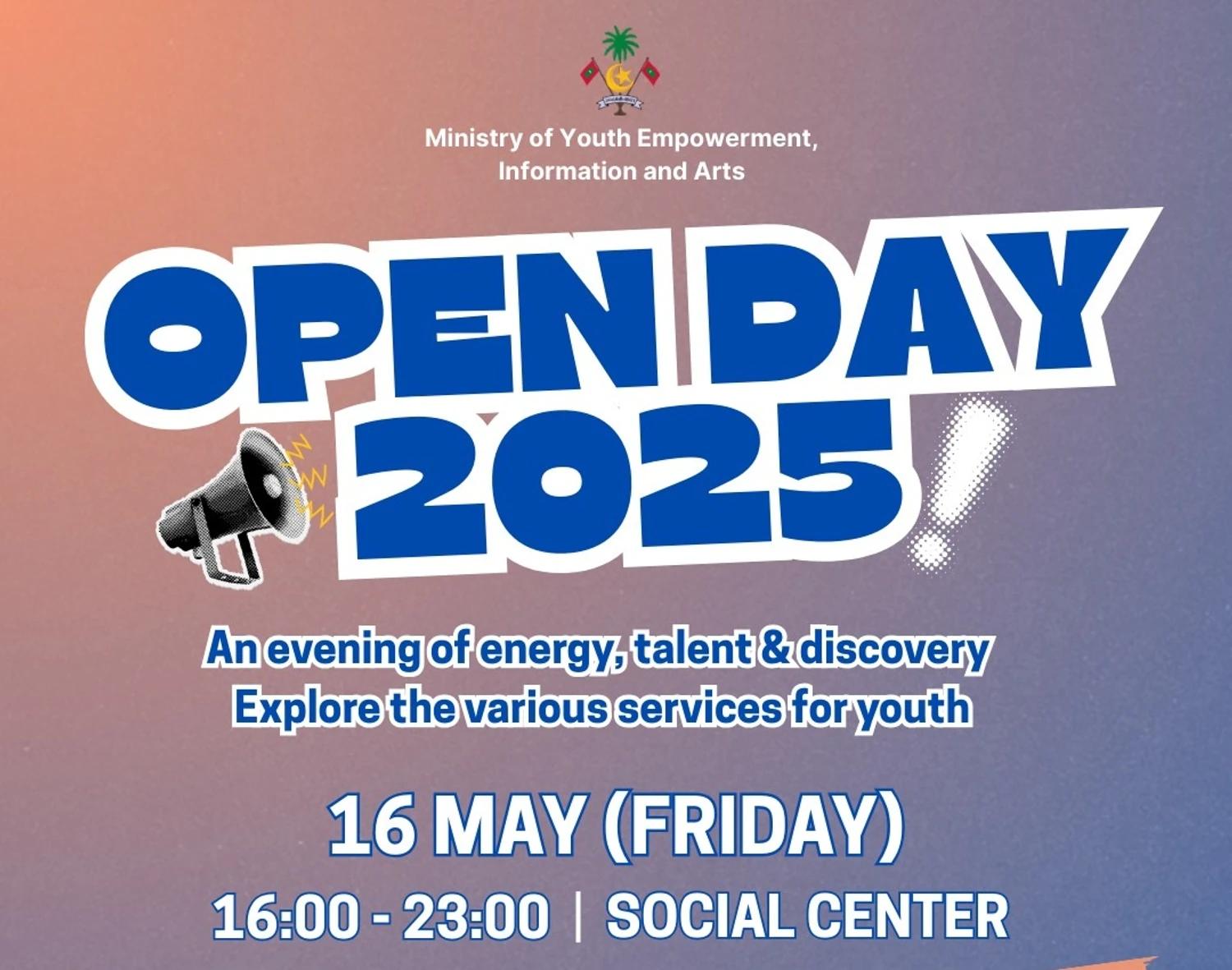 ޔޫތު މިނިސްޓްރީން ބާއްވާ އޯޕަން ޑޭ މިއަދު ހަވީރު 