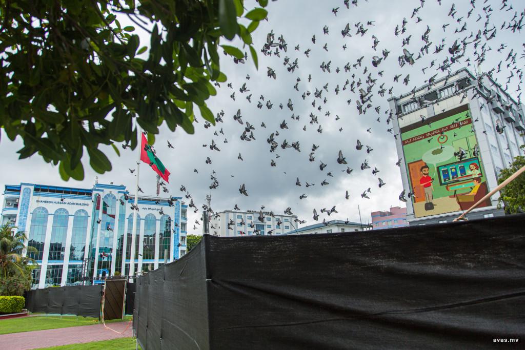 ޖުމްހޫރީ މައިދާން މީގެ ކުރިން ބަންދުކޮށްފައި -- ފޮޓޯ: އަވަސް
