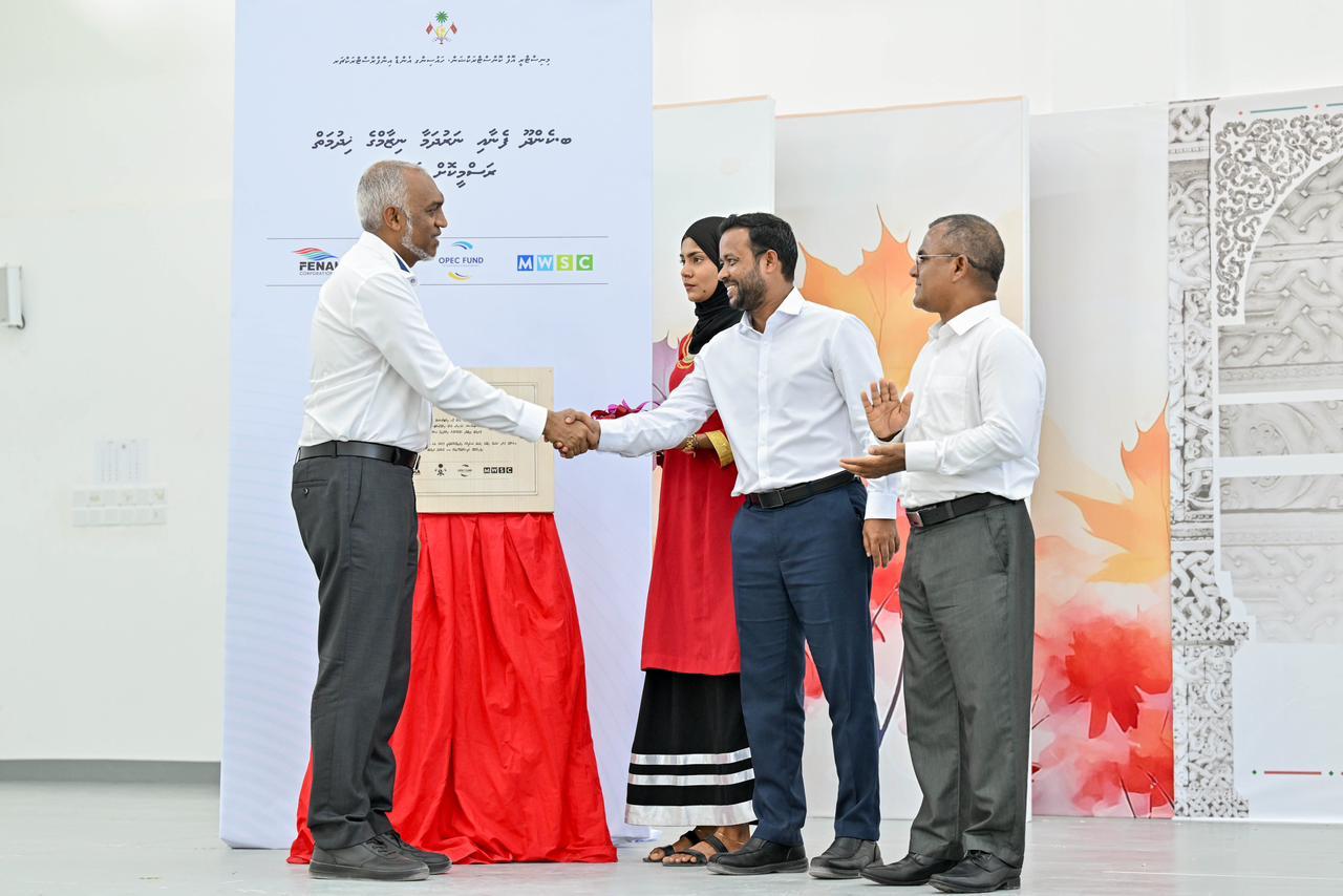 އެމްޑަބްލިޔުއެސްސީ އިން ކެންދޫގައި ގާއިމްކުރި ފެނާއި ނަރުދަމާގެ ނިޒާމް ރައީސް އިފްތިތާހްކޮށްދެއްވައިފި
