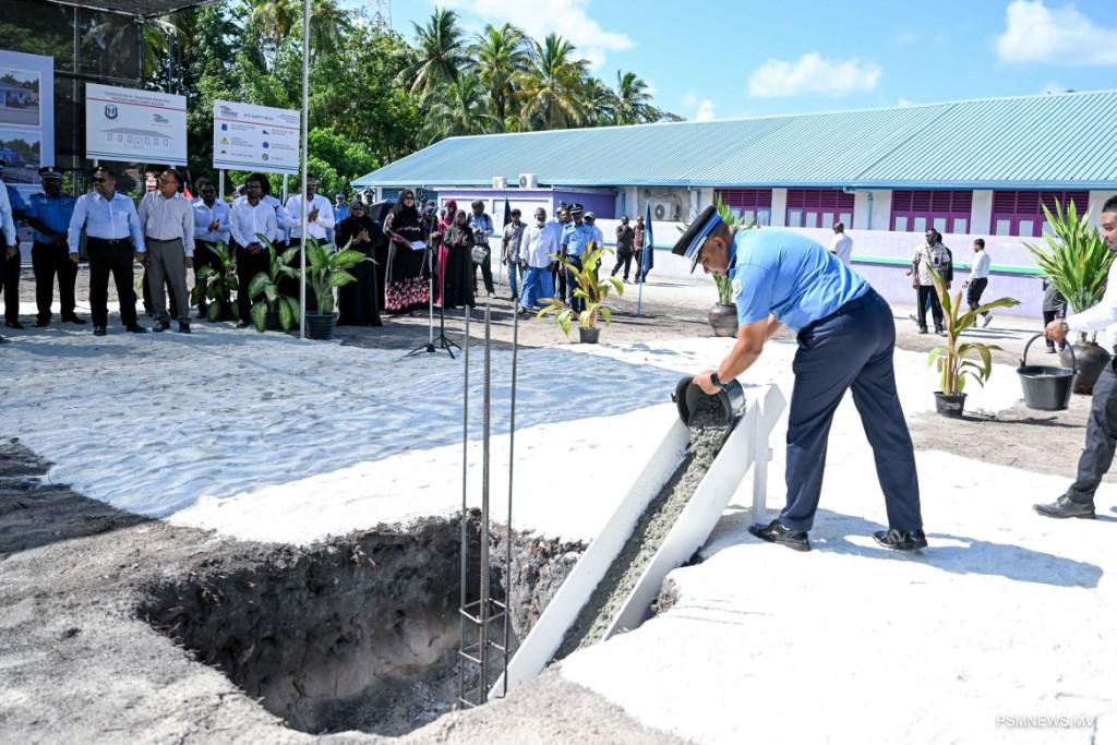 ބިލެތްދޫގައި އަލަށް އިމާރާތްކުރާ ޕޮލިސް ސްޓޭޝަންގެ އަމަލީ މަސައްކަތް ފަށައިފި