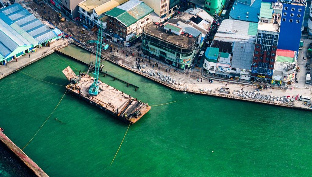 މާލެ ވަށަމަގު ހެދުމުގެ މަޝްރޫއު: 38 މީޓަރުގެ ސަރަޙައްދެއް ޝީޓް ޕައިލްކޮށް ނިންމާލައިފި