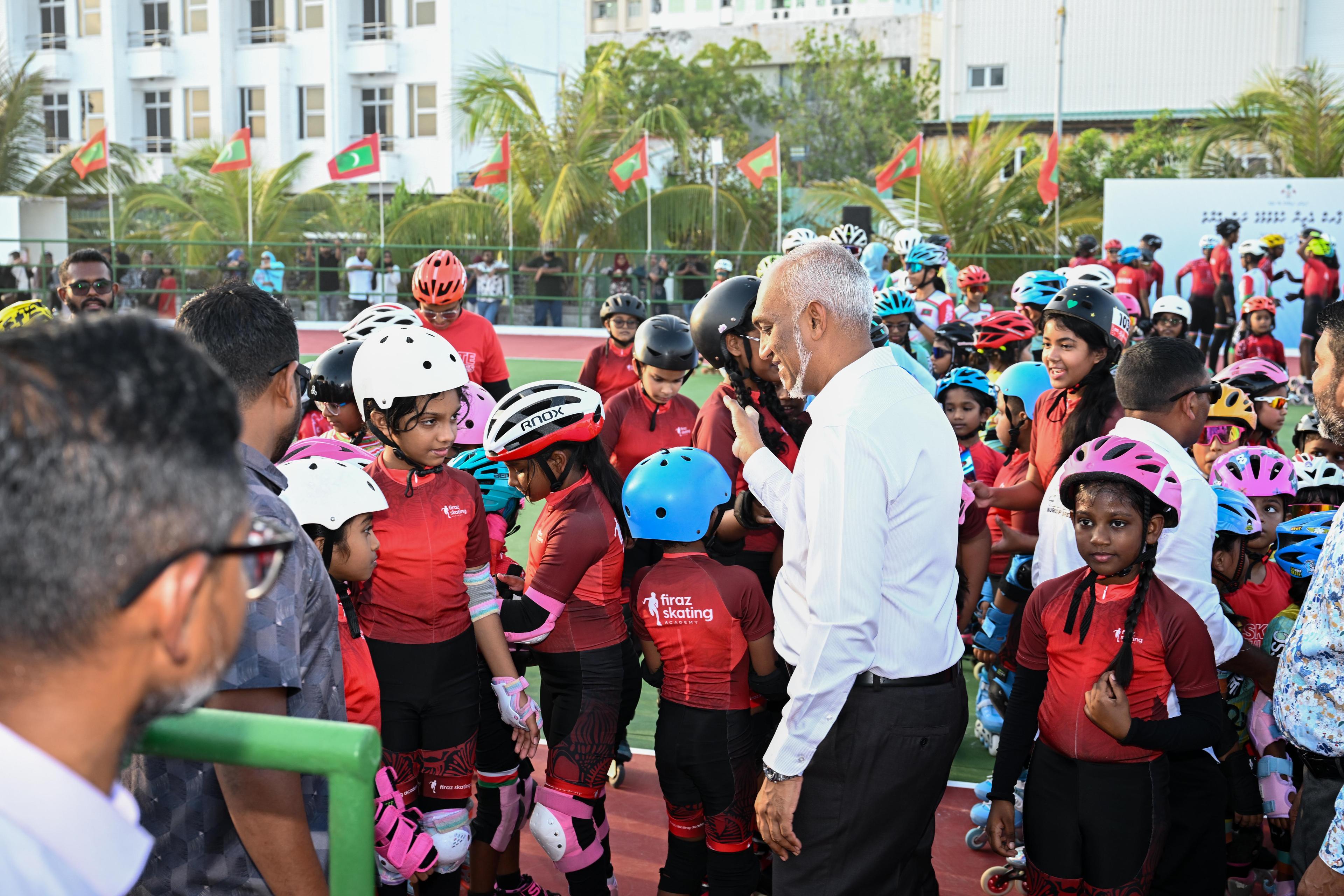 މާލޭ އުސްފަސްގަނޑުގައި ތަރައްޤީކުރި ސްކޭޓް ޕާރކް އެރީނާ ރަސްމީކޮށް ހުޅުވައިފި