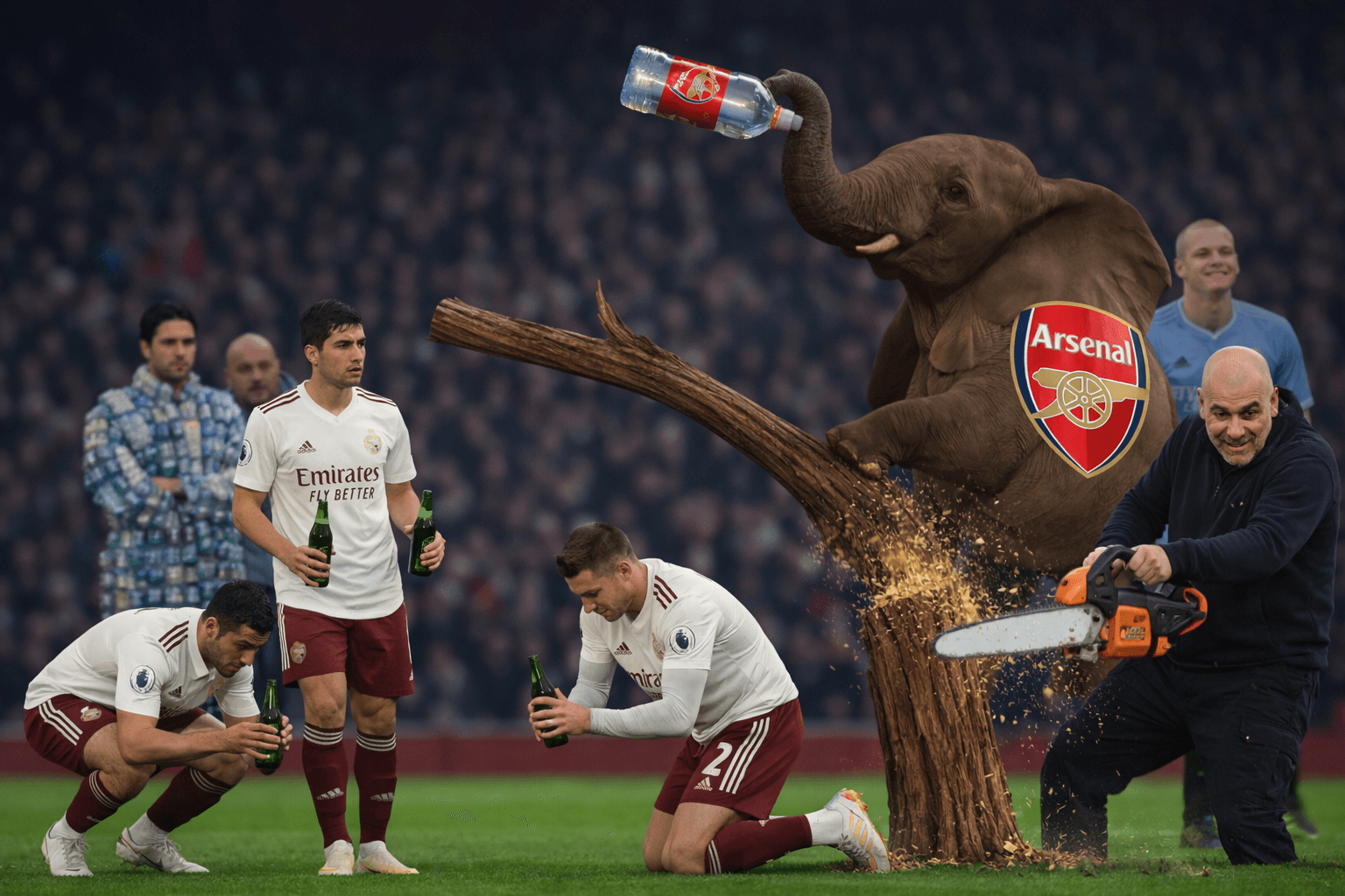 ކޮށި ކީހަކުން ގަސް ކީހާލައި، ގަހުކުރިޔަށް އެރިގޮތަށް ފައިބާން ނޭނގި 7 މަސްވީ އެލިފަންޓަށް ފެންބޯންދީފި