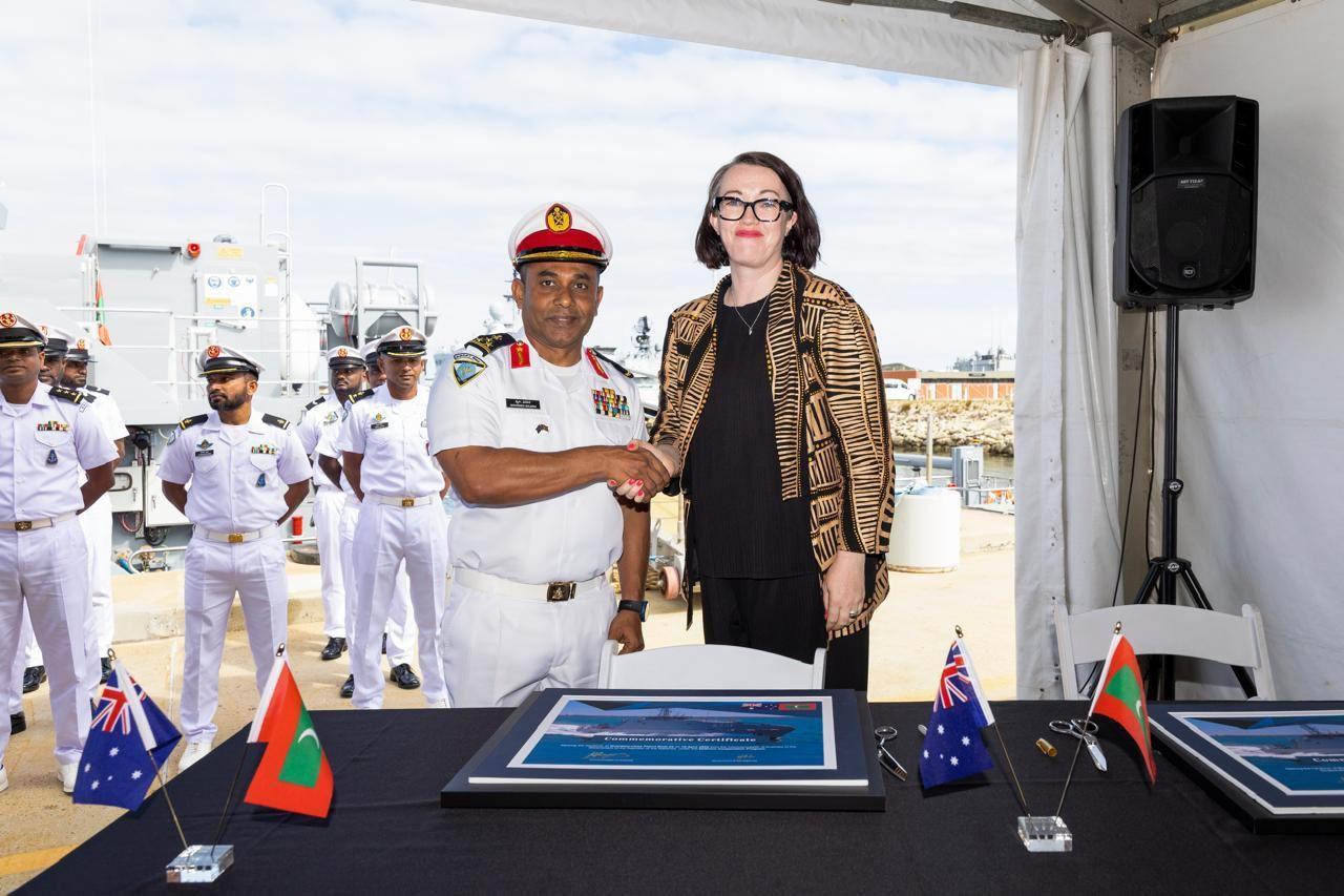 އޮސްޓްރޭލިއާ ސަރުކާރުން ހަދިޔާކުރި "ގާޑިއަން ކްލާސް" ޕެޓްރޯލް ބޯޓާ އެމްއެންޑީއެފުން ހަވާލުވެއްޖެ