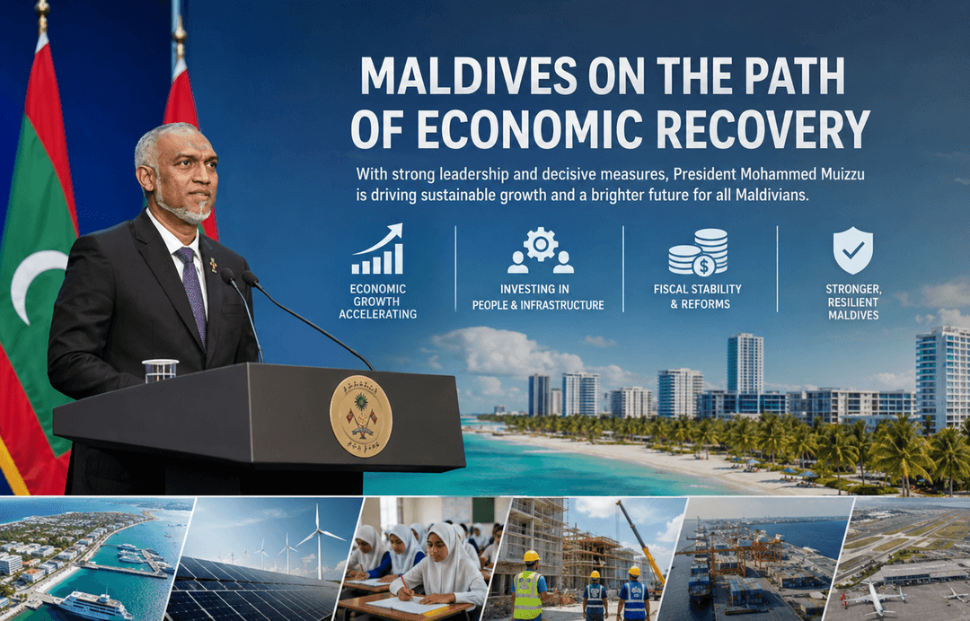  ''އެ ތިން ރައީސުން'' ގައުމު ވައްޓާލި އިގްތިސާދީ އަނދަވަޅުން ސަލާމަތް ކުރުމަށް މި ރައީސް ހޯއްދަވައިދެއްވީ ބޮޑު ކާމިޔާބެއް''