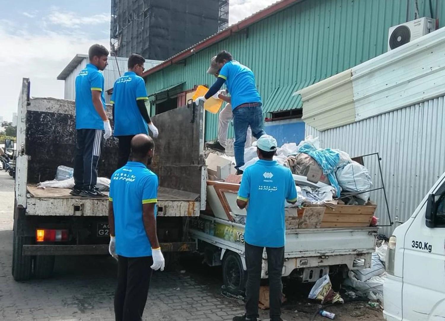 ޓީޖެޓީ ސަރަހައްދު ސާފުކުރުމުގެ ހަރަކާތް: ދެ ދުވަހު ތެރޭ 19 ޓަނުގެ ކުނި އުކާލައިފި