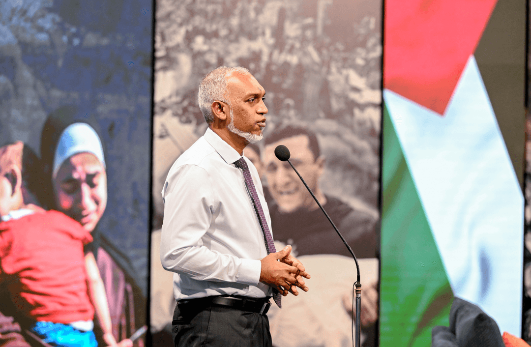 ފަލަސްތީނުގެ ހައްގުތައް ކަށަވަރުކޮށް ދިނުމުގެ ގޮވައިލުން ތަކުރާރުކުރަށްވައި ރައީސްގެ ވަރުގަދަ މެސެޖެއް ދުނިޔެއަށް 