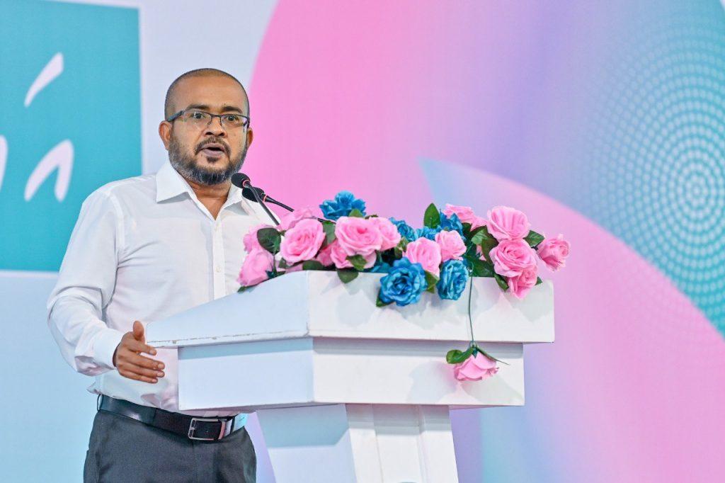 ޓޫރިޒަމް މިނިސްޓްރީގެ ސްޓޭޓް މިނިސްޓަރު މުޙައްމަދު ނިހާދު -- ފޮޓޯ: ޕީއެންސީ