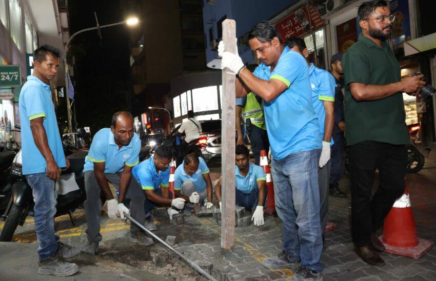 މަޖީދީ މަގުގެ ބައެއް ސަރަހައްދުތައް މަރާމާތު ކުރަނީ 