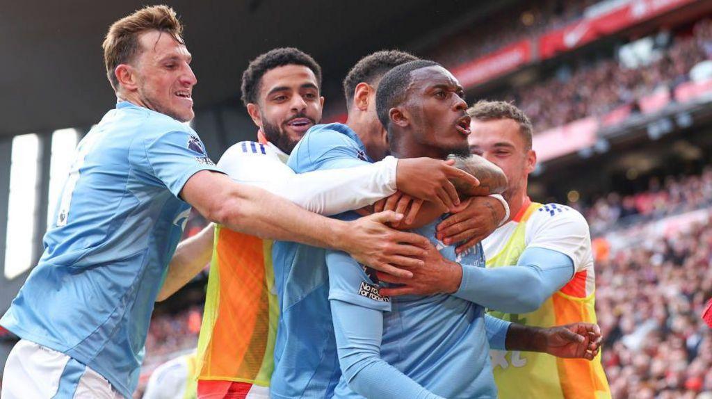 Forrest celebrates after liverpool's corner--- Photo/BCC