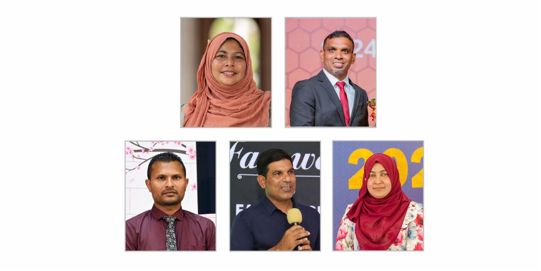 ޑެޕިއުޓީ ސުޕްރިންޓެންޑެންޓްގެ މަޤާމަށް ފަސް ބޭފުޅުން