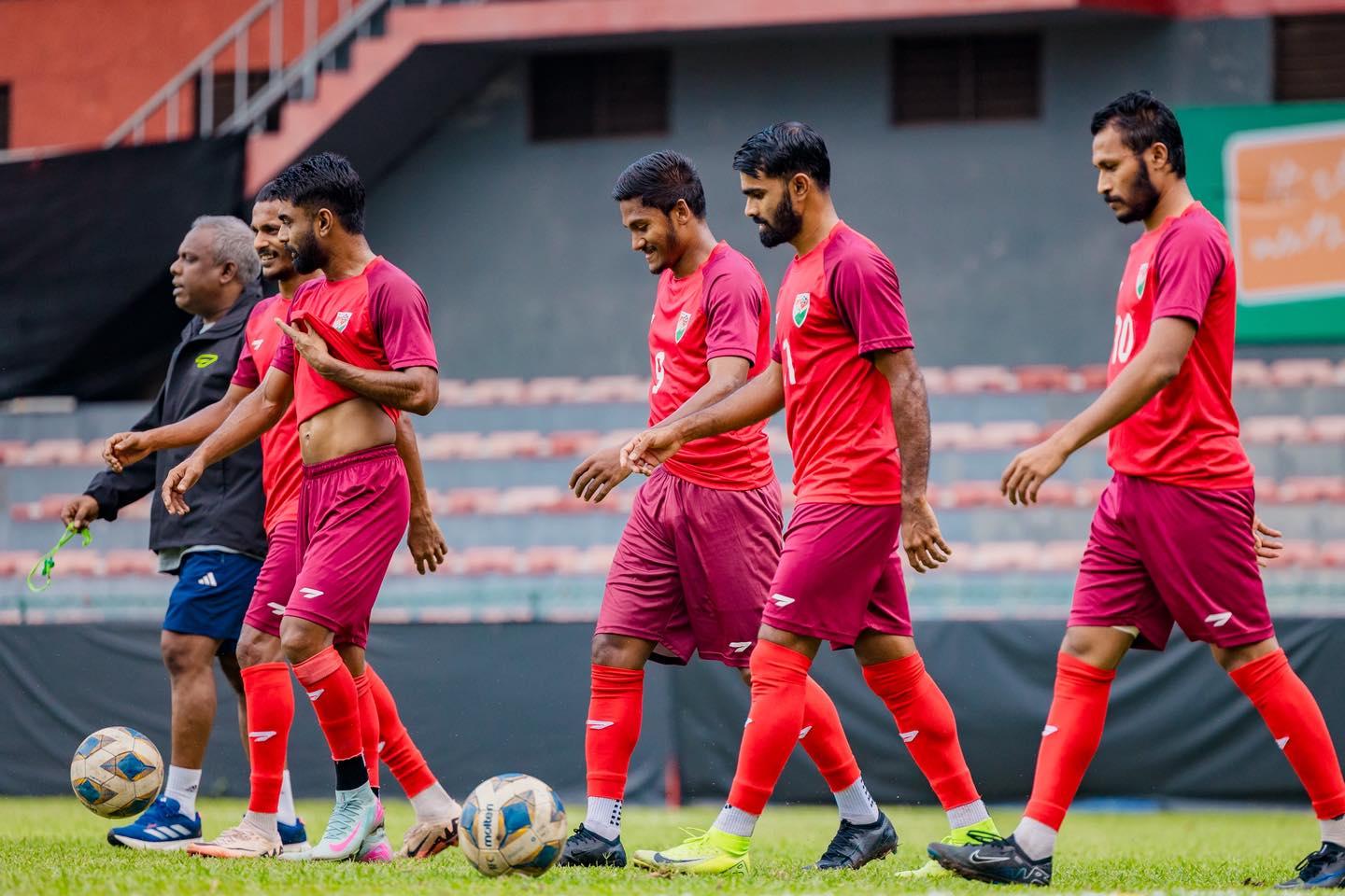 ޤައުމީ ޓީމުގެ ފަރިތަކުރުންތަކުގައި އިއްޔެ ގަލޮޅު ދަނޑުގައި . ފޮޓޯ: އެފްއޭއެމް