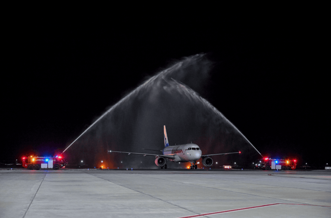 ހަނިމާދޫ އިންޓަރނޭޝަނަލް އެއާޕޯޓް ތަރައްގީކުރުމަށްފަހު ރަސްމީކޮށް ހުޅުވުމުގެ ރަސްމިއްޔާތުގެ ތެރެއިން ގައުމީ އެއާލައިންގެ ބޮޑު ބޯޓޫ ހަނިމާދޫ އަށް ޖައްސާފައި